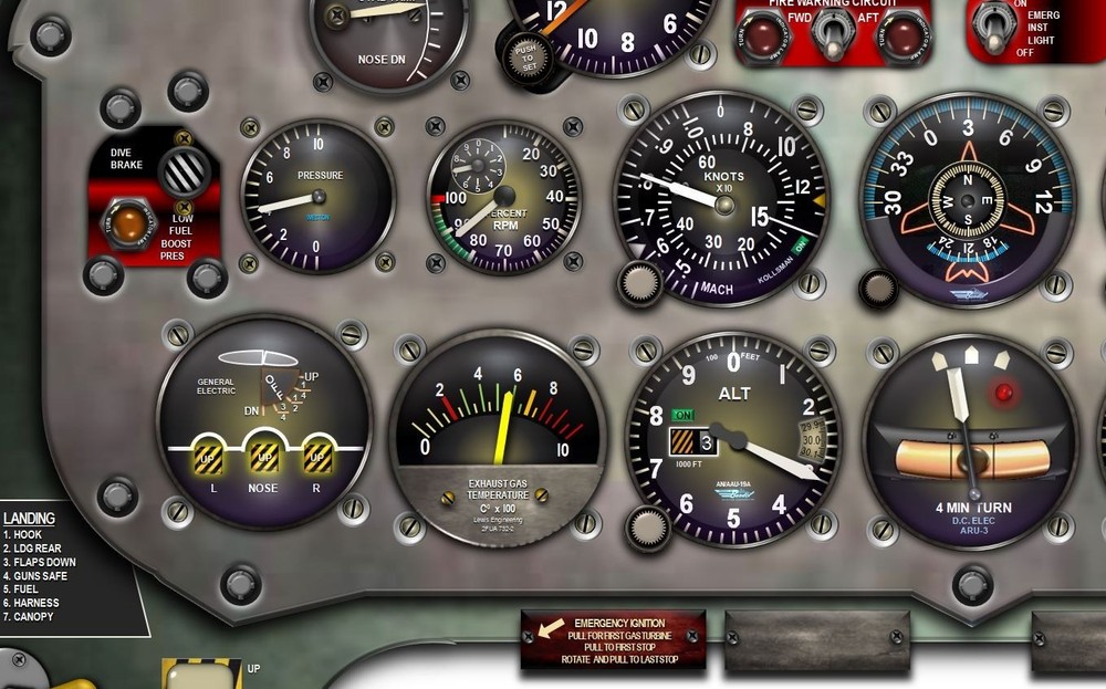 F9F PANTHER & COUGAR COCKPIT instrument panel CDkit