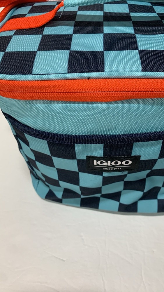 Igloo 9 Can Insulation Square Bag Checkered Print New