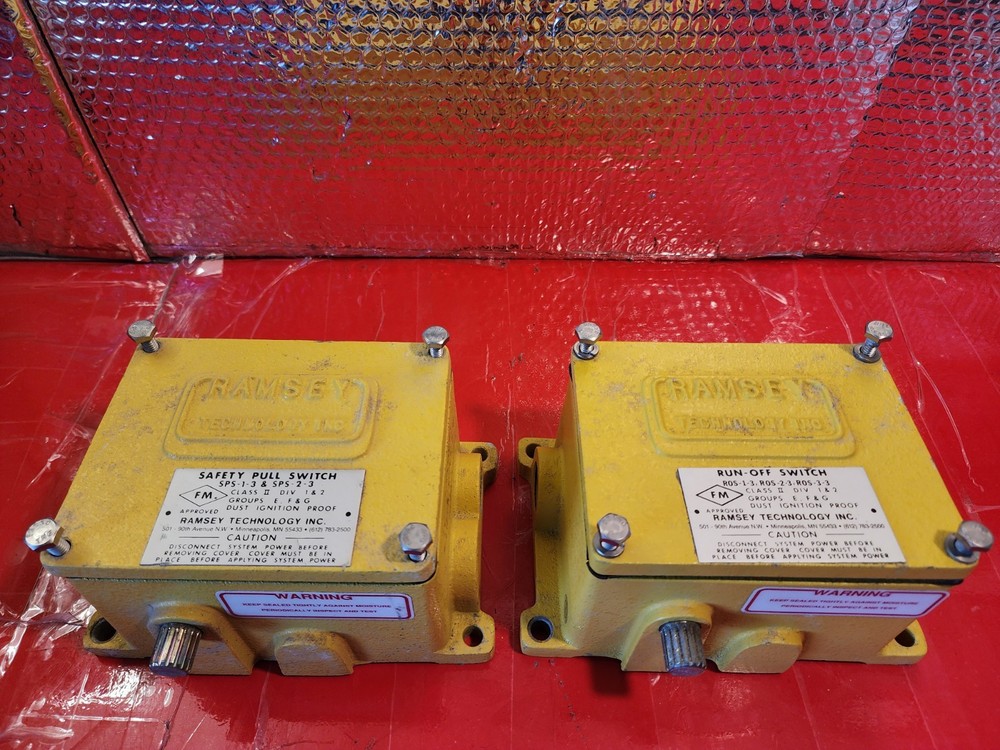 2 RAMSEY SAFETY PULL Switch RUN OFF SWITCH # ROS-1 & SPS-1