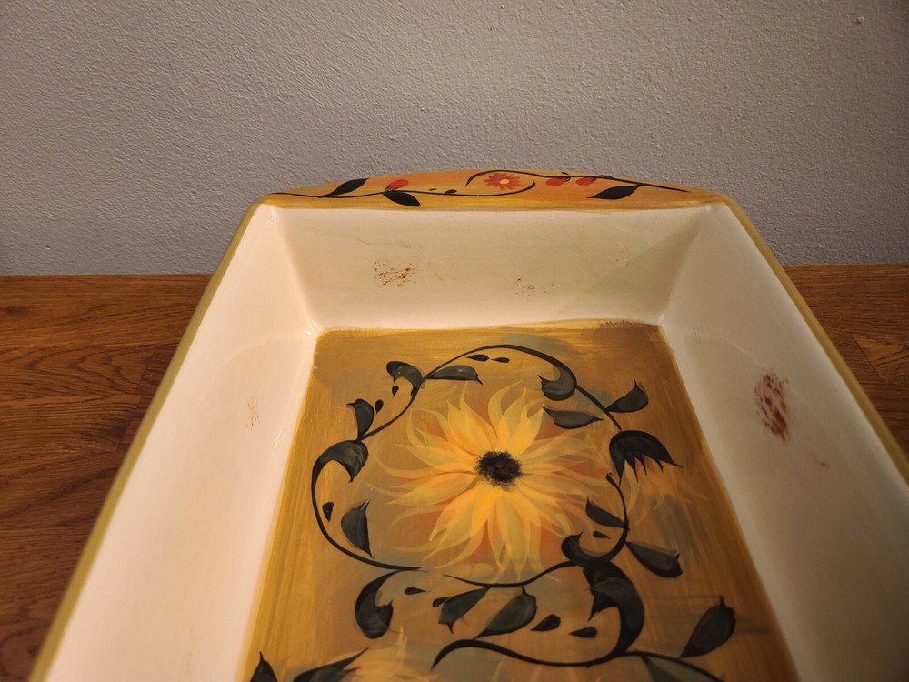 Certified International Sunflower by Margaret Le Van 17" Rectangular Baker