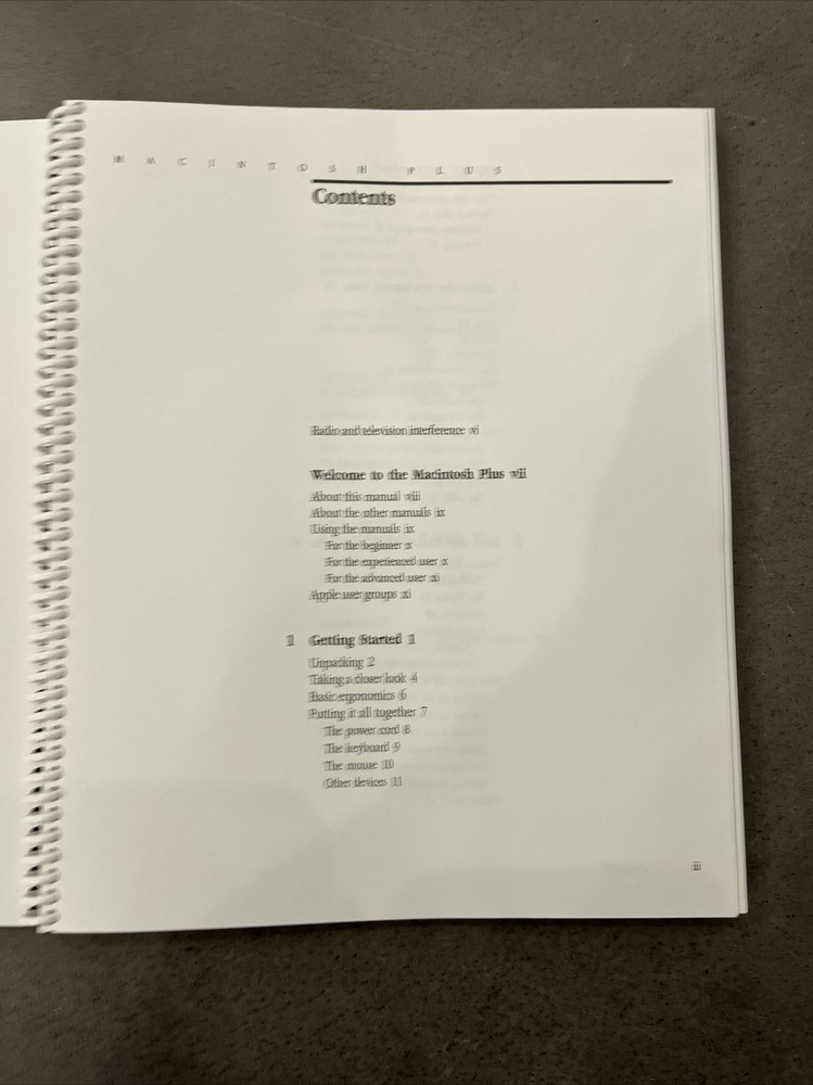 Macintosh Plus Owners Guide Manuals for Apple Computer - New! 101 Pages