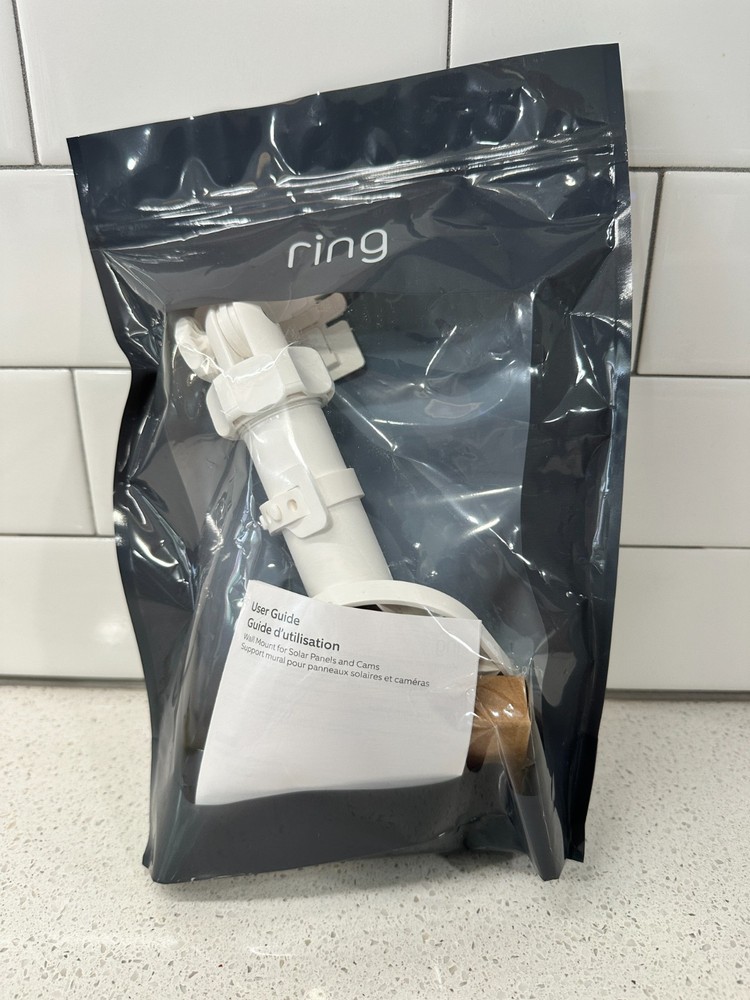 Wall Mount for Ring Cameras & Solar Panels - White, NIP