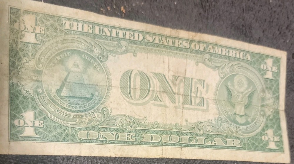 $1 Dollar Bill USD Miscut Errors- Misaligned Miscut 1938 Circulated Rare