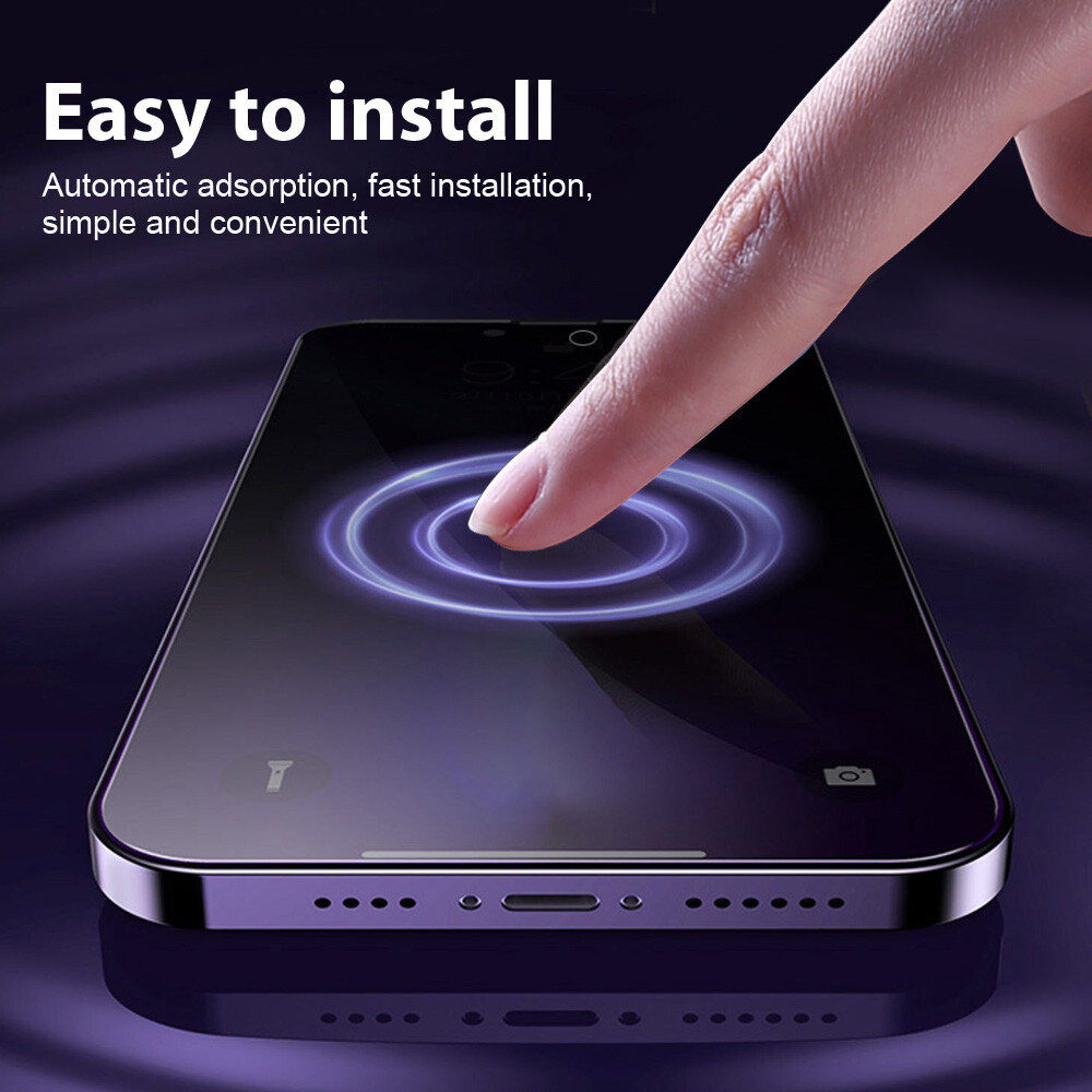 2PCS Privacy Tempered Glass Screen Protector For iPhone 16 15 14 13 12 Pro Max