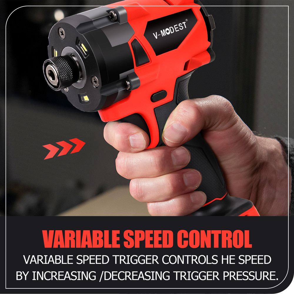 Cordless 1/4" Compact Impact Driver Compatible Milwaukee M18 Battery Bare Tool