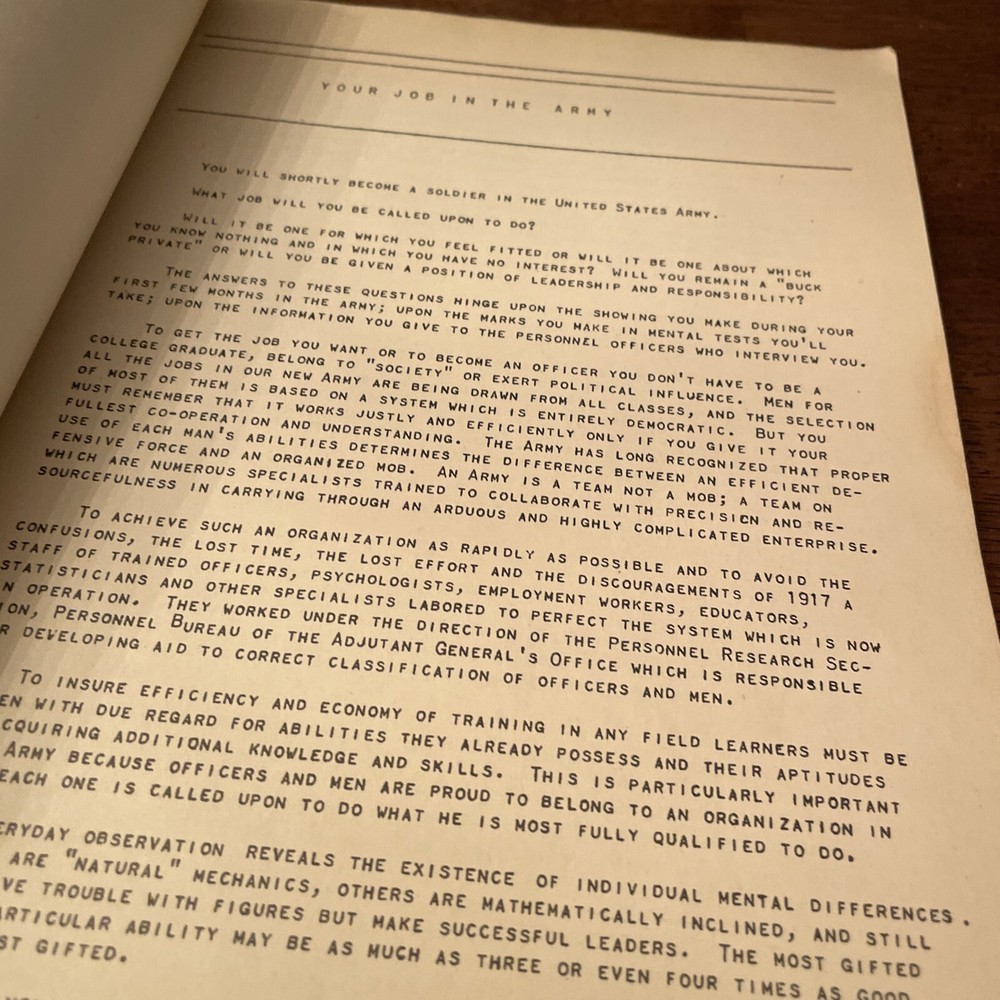 1942 ARCO Practice For Army Tests General Classification Test Vtg Book