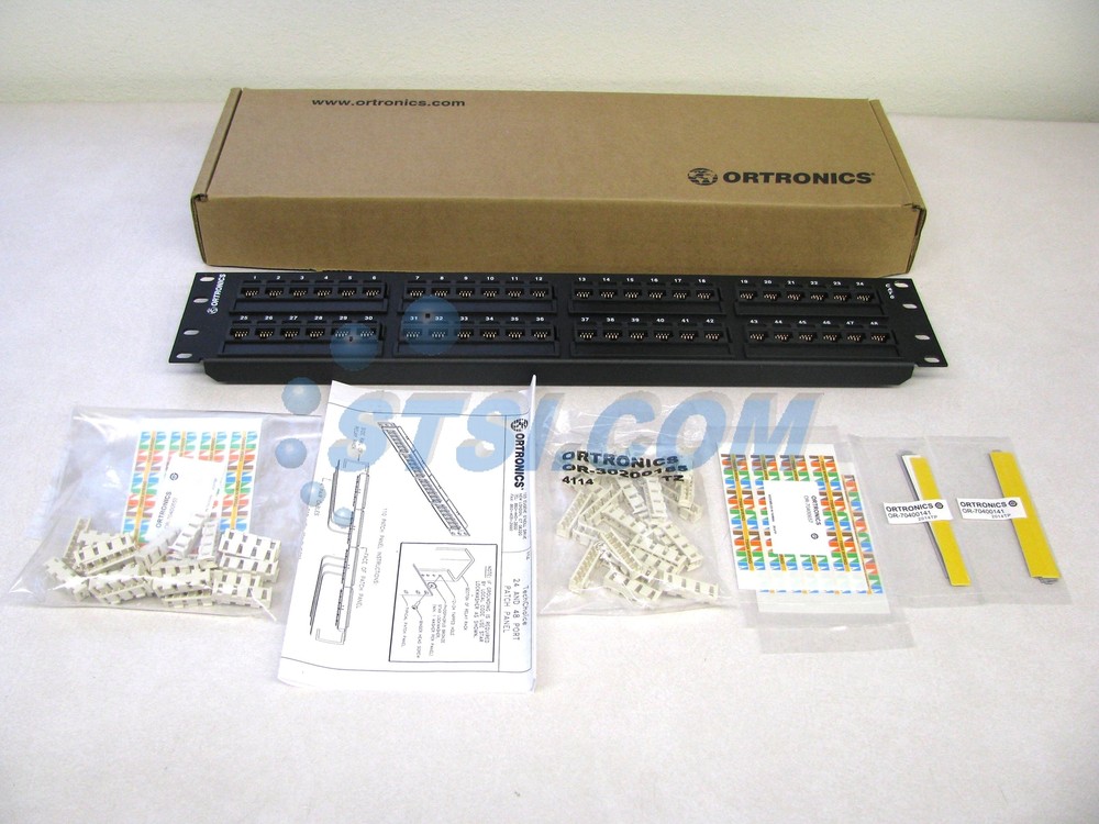 Ortronics TechChoice Cat6 48-Port Patch Panel OR-SP6U48, New Open Box ~STSI