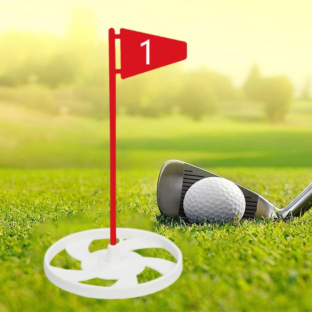 Golf Putting Cup and Flag Practical Golf Hole Cup for Beginner Yard Office