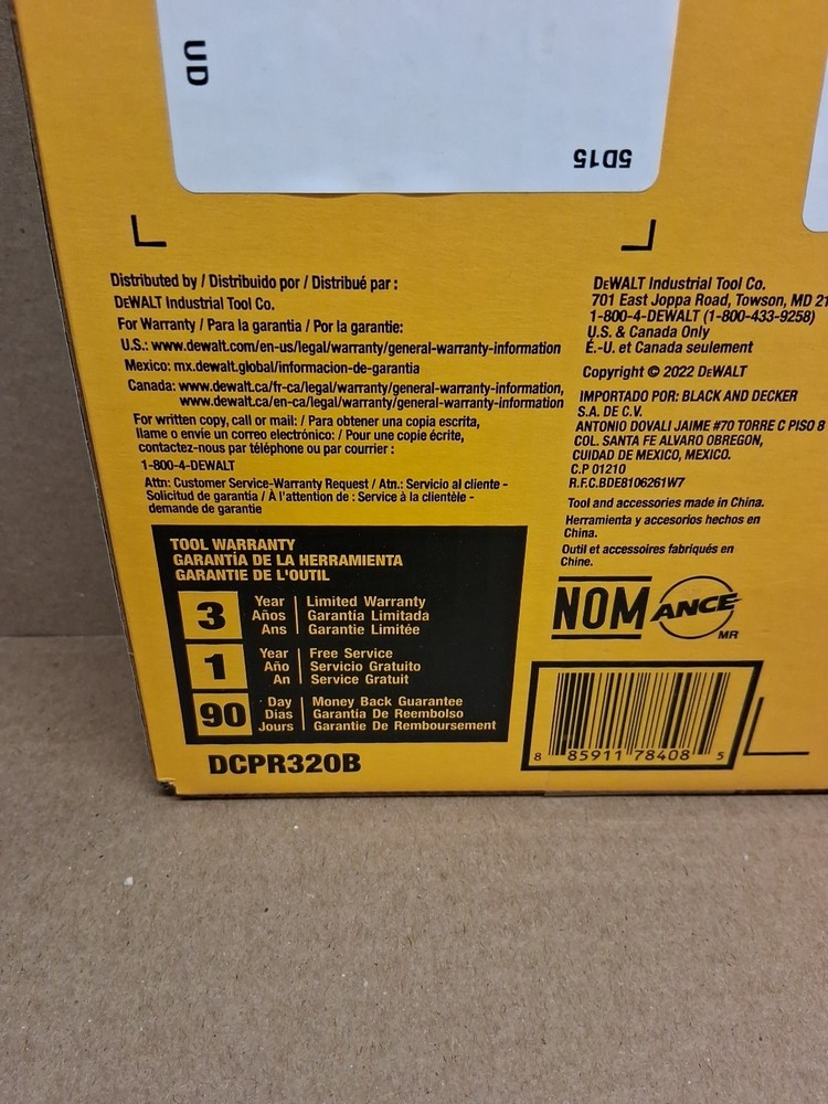 DEWALT DCPR320B 20V MAX 1.5" Cordless Pruner - Yellow
