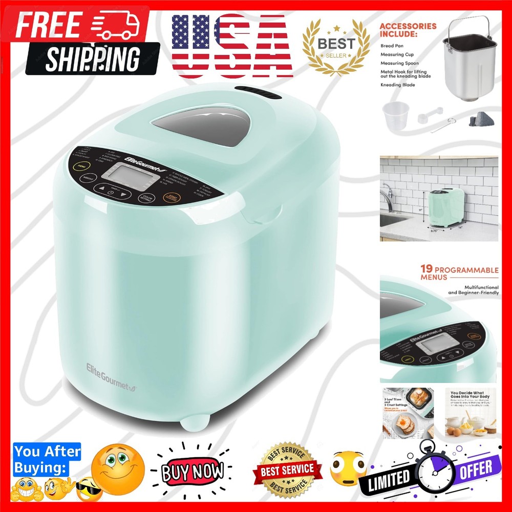 Programmable Bread Maker Machine 3 Loaf Sizes, 19 Menu Functions Gluten Free ...