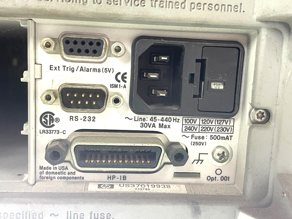 HP AGILENT DATA ACQUISITION/SWITCH UNIT 34970A