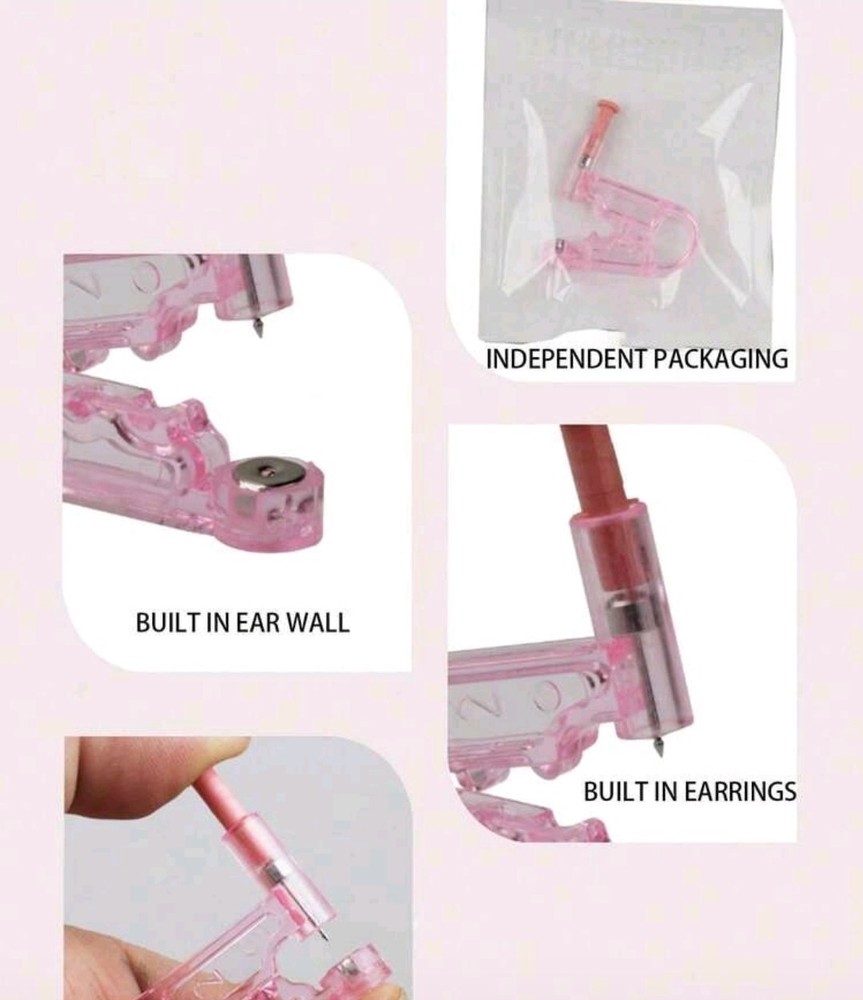Self-piercing One Time Use Kit for Body Piercing