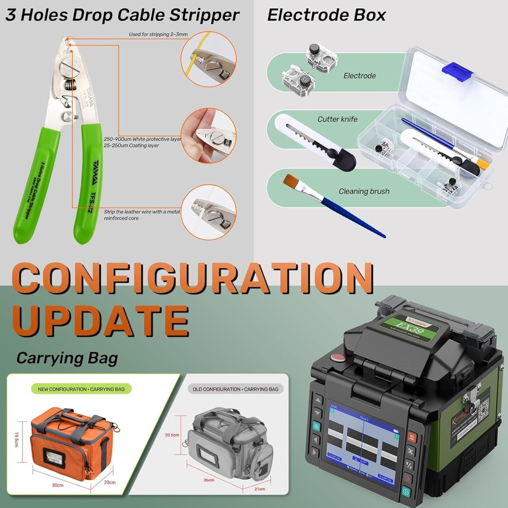 FTTH Mini Fusion Splicer 8s Fast Heating Komshine