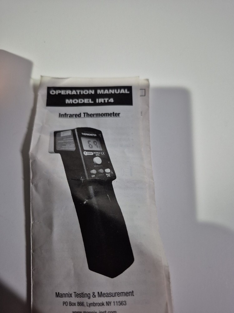 INFRARED THERMOMETER IRT4 MANNIX