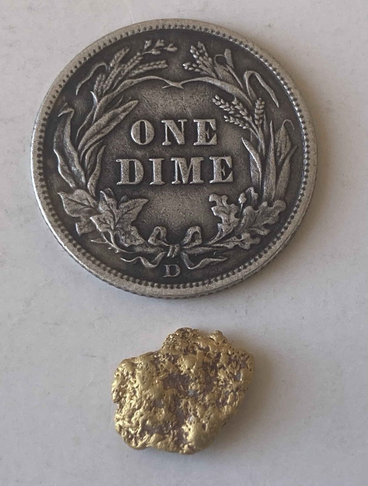 Gold 1 Placer Nugget Picker .67 Gram Total Coarse Southern California Desert