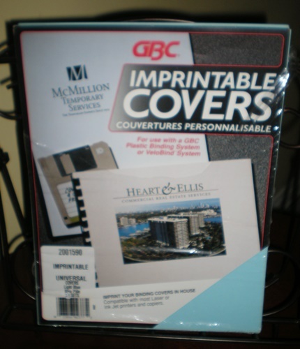GBC VeloBind Imprintable Covers – Light Blue – 23 sets
