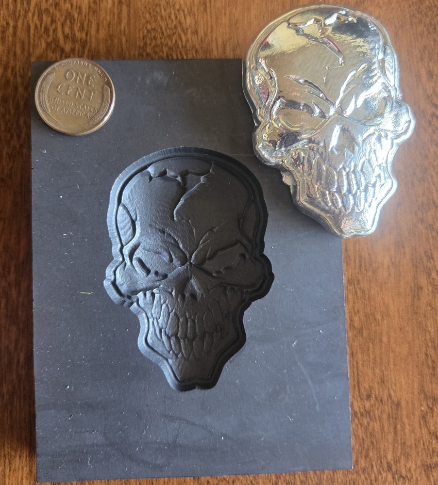 Angry Skull Graphite Ingot Mold for Gold Silver Copper Melting Casting Refining