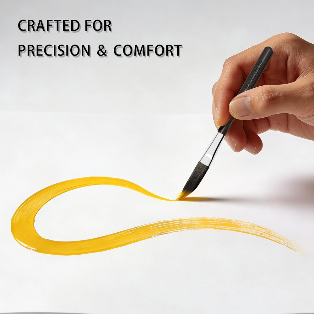 Starter Pinstriping Brush Kit 6 Pcs High Performance Striping Brushes, Long Line