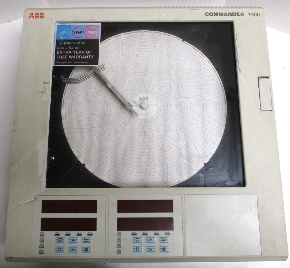 ABB , COMMANDER 1900 , 1914JAA31100008STD , CHART RECORDER , CLEAN - USED