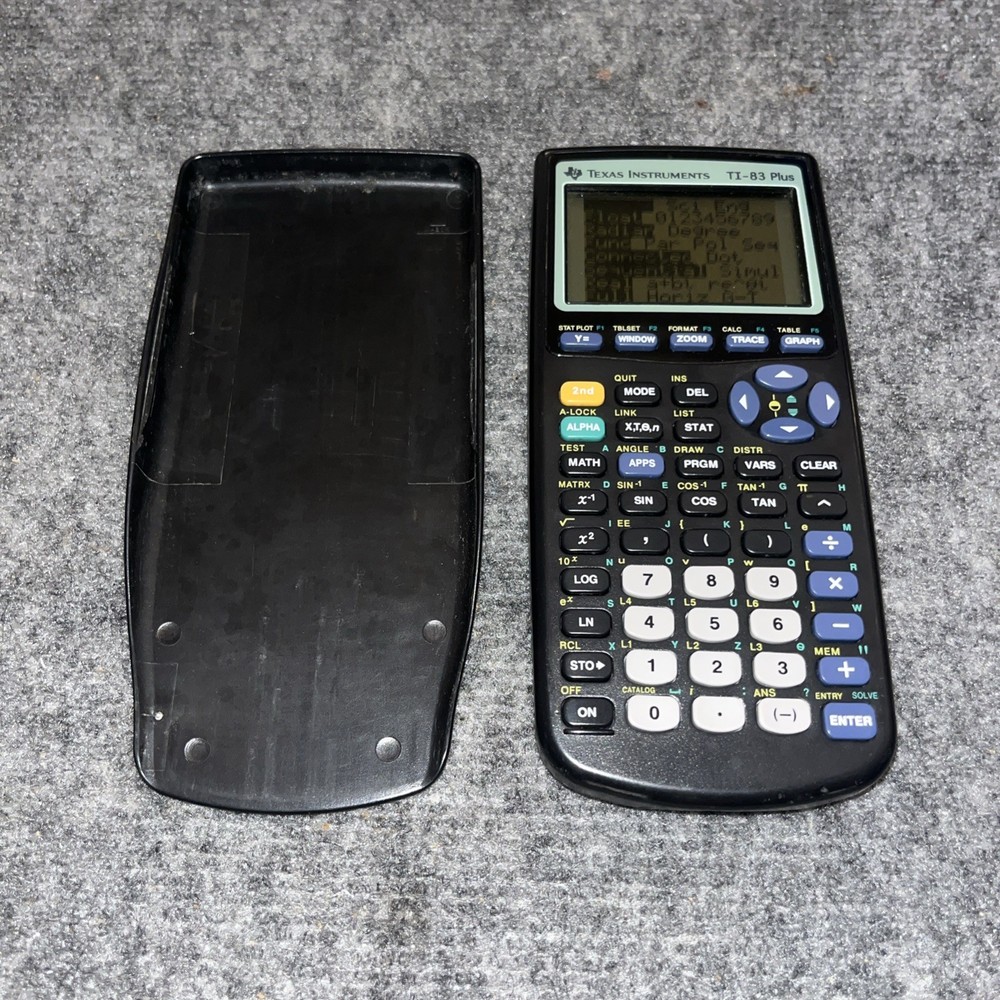 Texas Instruments TI-83 Plus Graphing Calculator W/ Cover TESTED ( Screen )