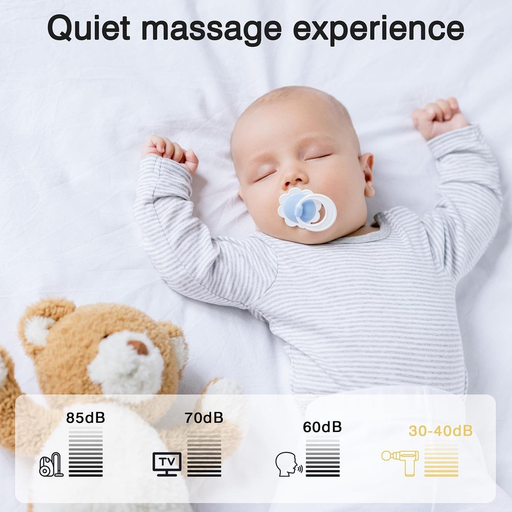 cotsoco Mini Handheld Massage Gun, Deep Tissue with 6 Speeds, Cordless Black
