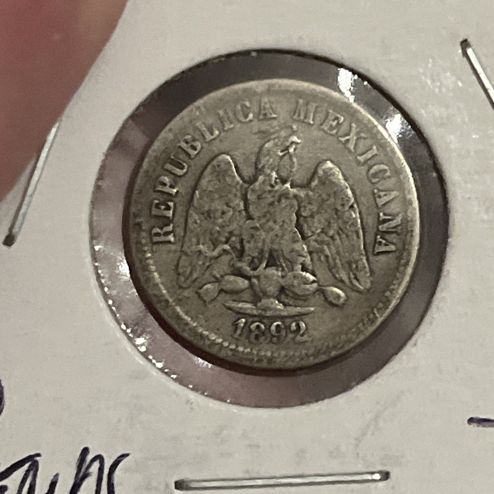 1892 Do D Mexico Silver 10 Centavos