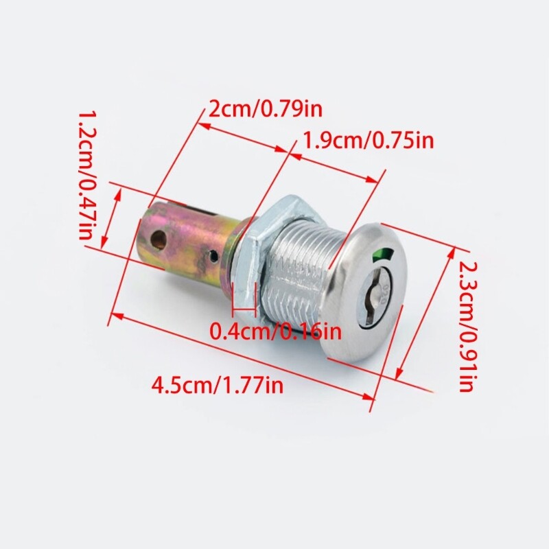 2Pcs Cabinet Insert Linkage Tool Box Lock with Key Cupboard Lock for Showcase