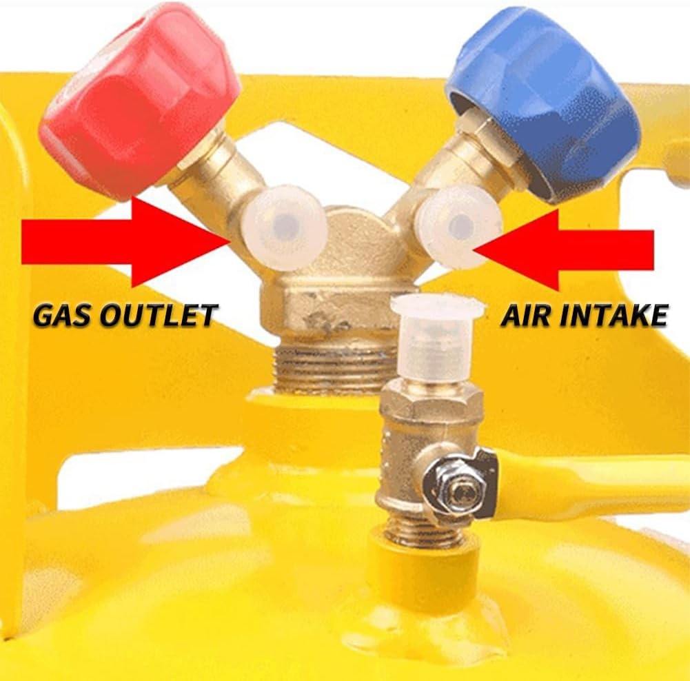 30LBS Refrigerant Recovery Tank with Y-Valve for Liquid/Vapor Reusable Tank