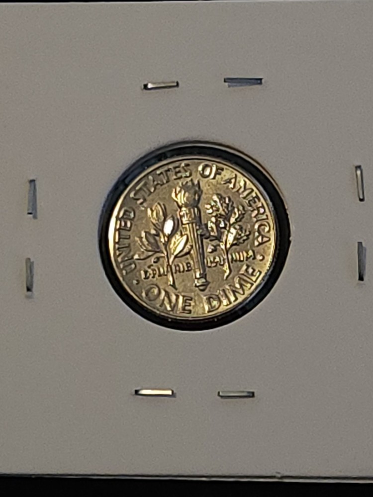 2017 D Roosevelt Dime. BU = Brilliant Uncirculated.