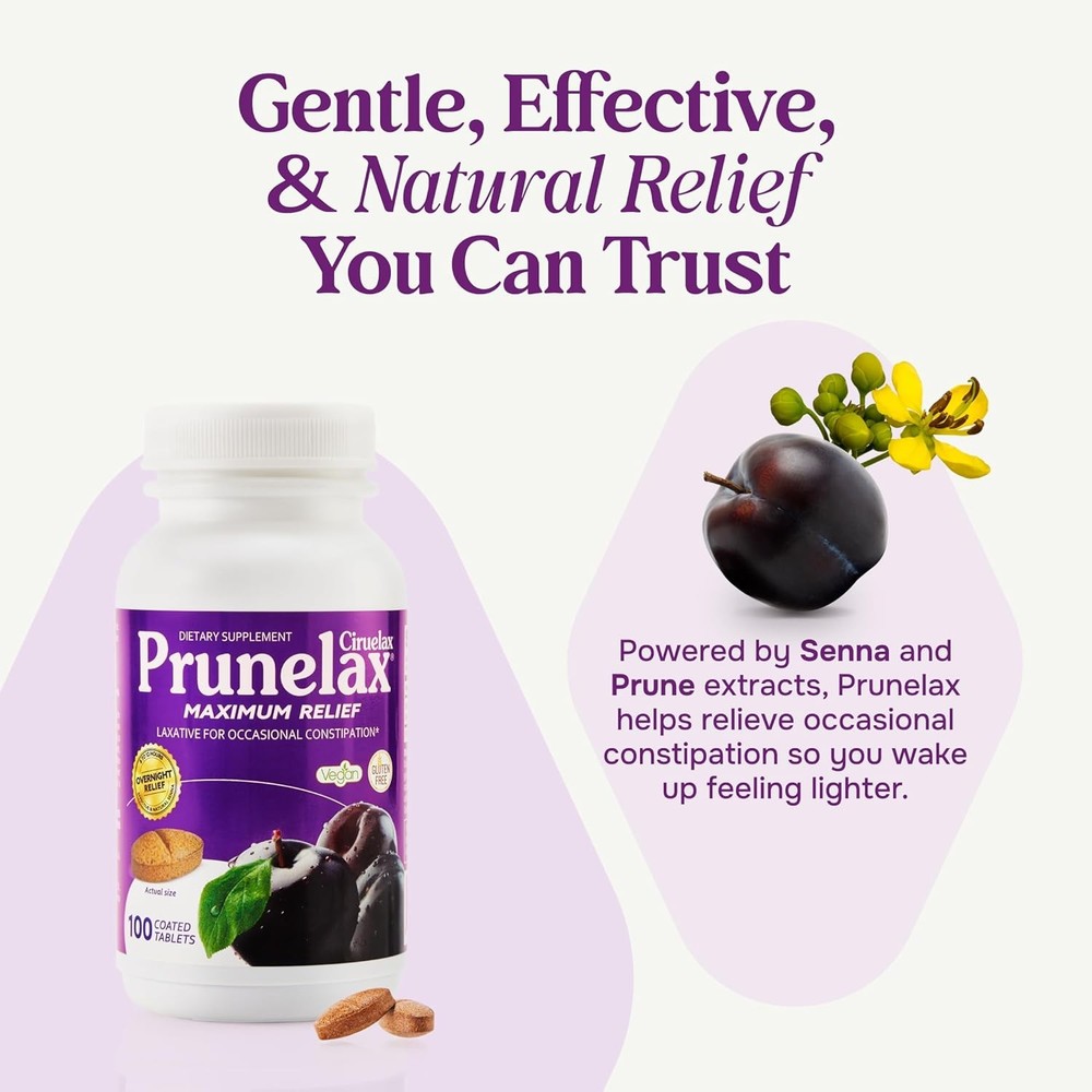 Natural Senna Laxative Tablets for Constipation Relief – Maximum Strength 100ct