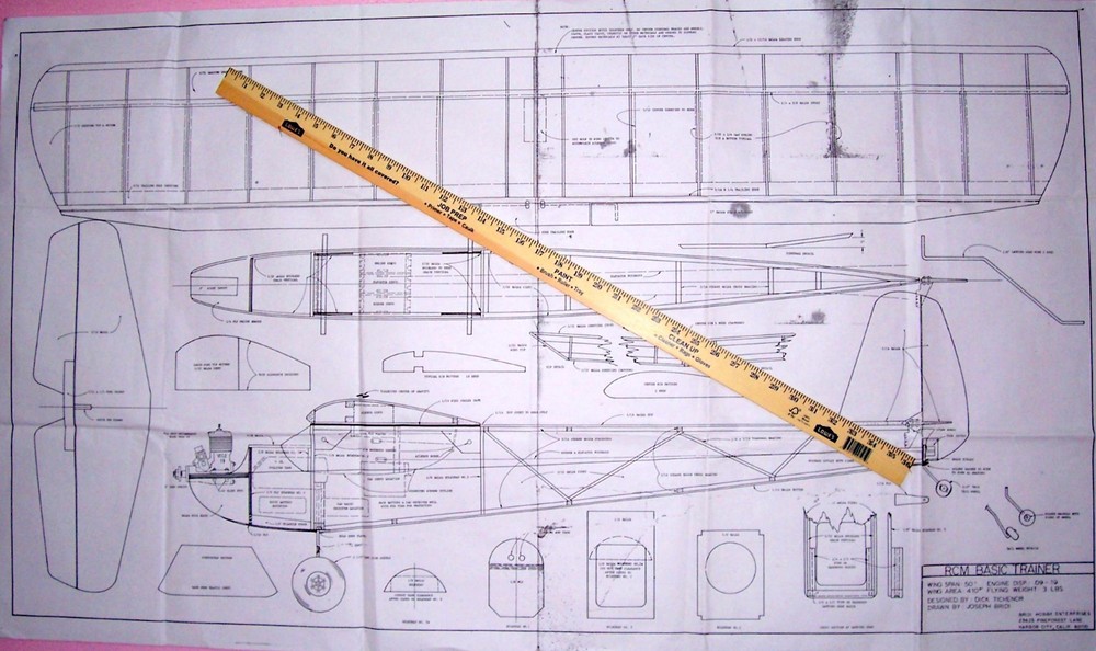 RCM BASIC TRAINER PLAN +BUILDING INSTRUCTIONS +BONUS to Build 50" RC Model Plane