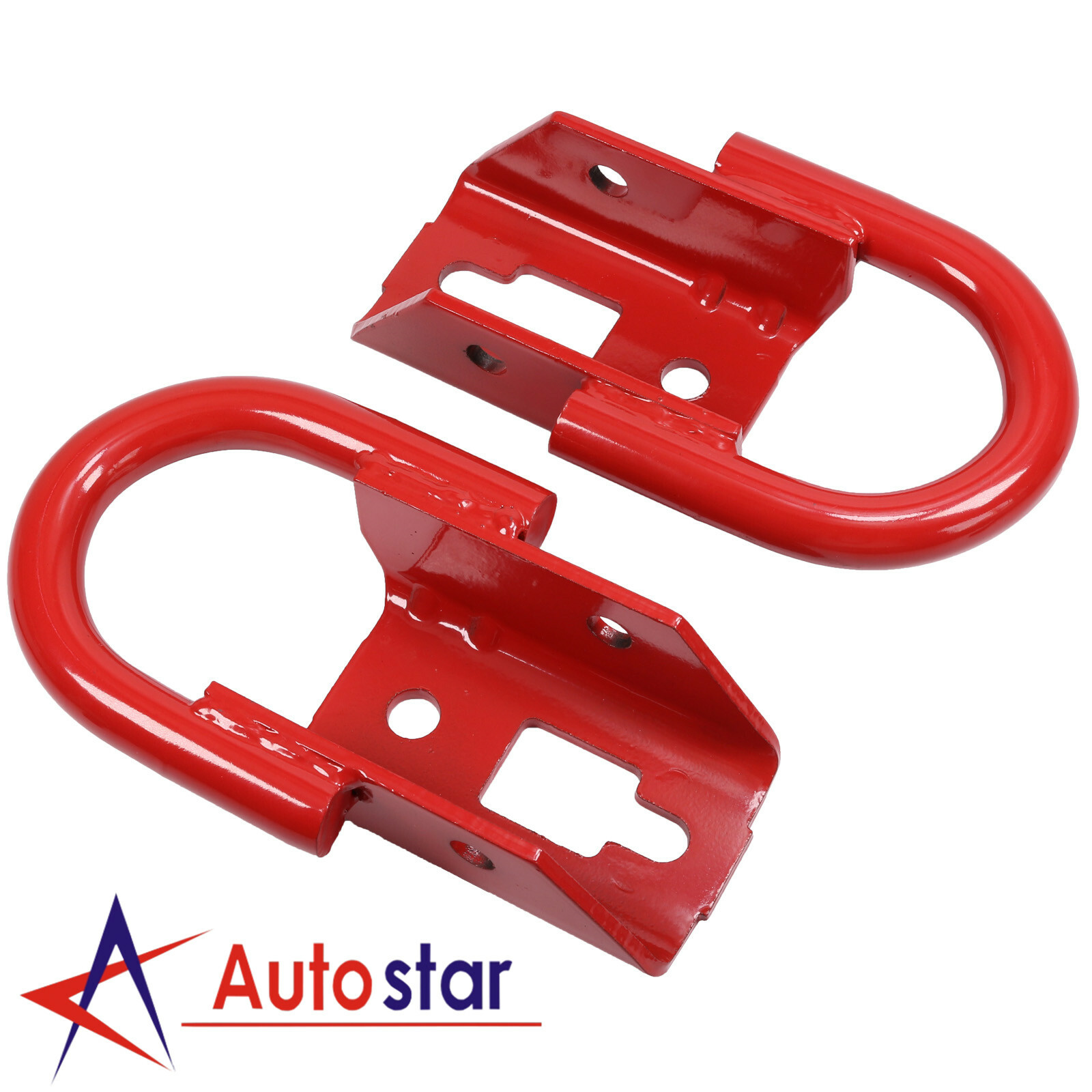 Set of 2 Red Front Tow Hooks For Ford F-150 FL3Z-17N808-A