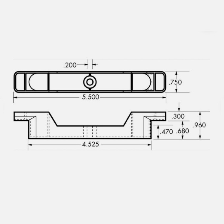 False Front Cabinet Clips 4-1/2" - Fake Drawer /False Drawer Front - 4 Clips