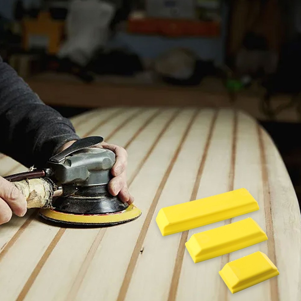 Sanding Blocks with Secure Attachment System for Easy Grit Changes 3 Pieces