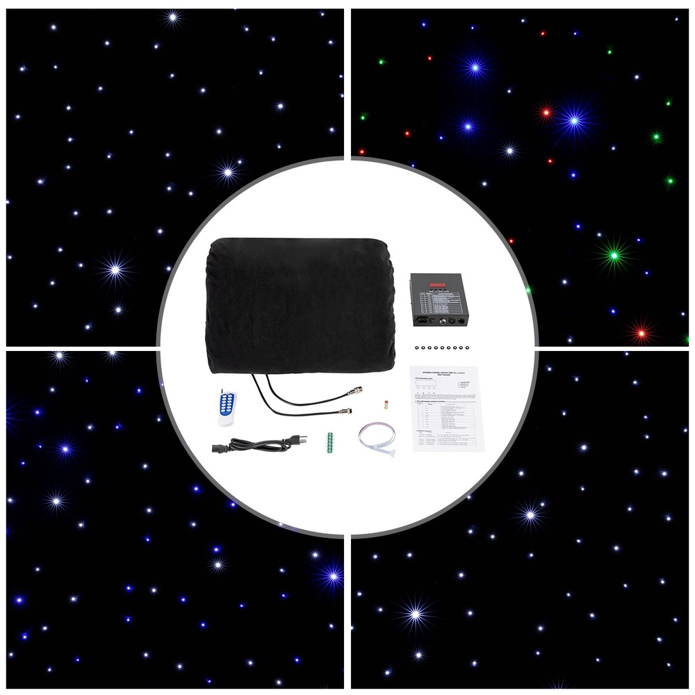 3*6M LED Stage Star Backdrop Multicolour LED Stage Curtain Remote-controlled
