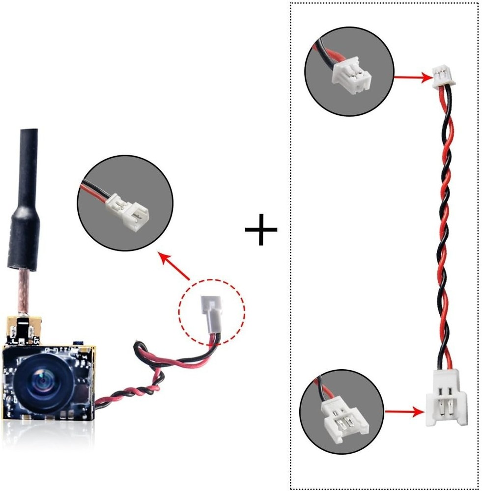 Lightweight WT05 Micro AIO Camera with Dipole Antenna for Ultra Micro Drones