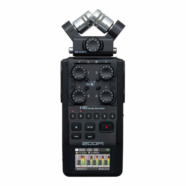 Zoom H6 All Black 6-track Portable Recorder