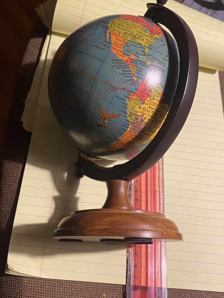 BEAUTIFUL DESKTOP TABLETOP MAP GLOBE - GREAT CONDITION