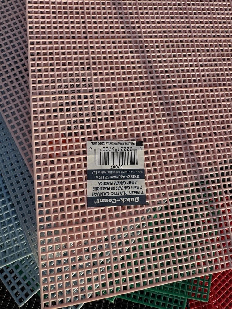 25 Pc Lot Darice, Quick-Count Plastic Canvas Mesh Sheets