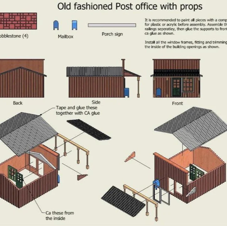 N Scale Post Office Building Kit – 3D Printed Unpainted Structure | Dioramas,