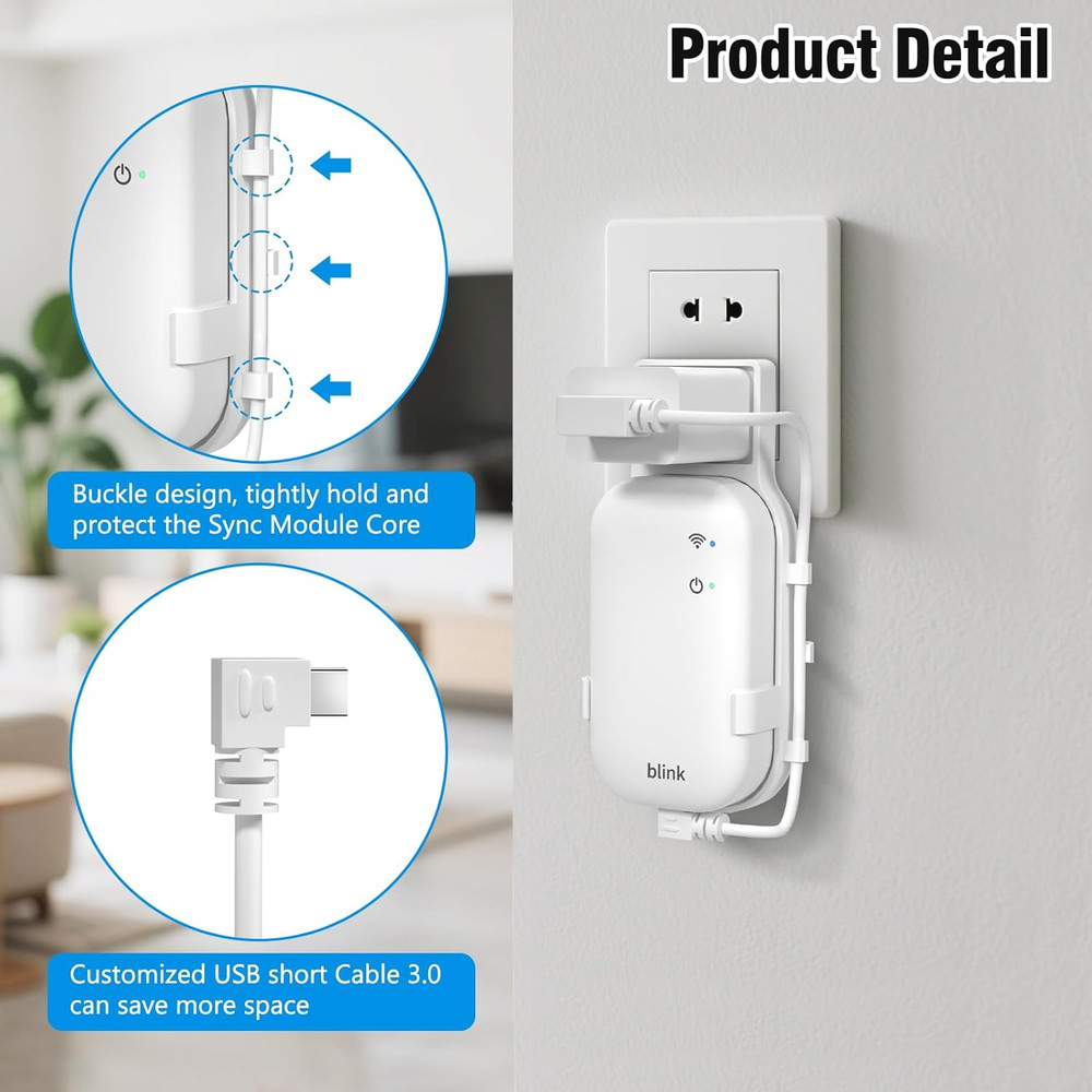 Outlet Wall Mount for Blink Sync Module Core, Module Mount Core Holder for Blink