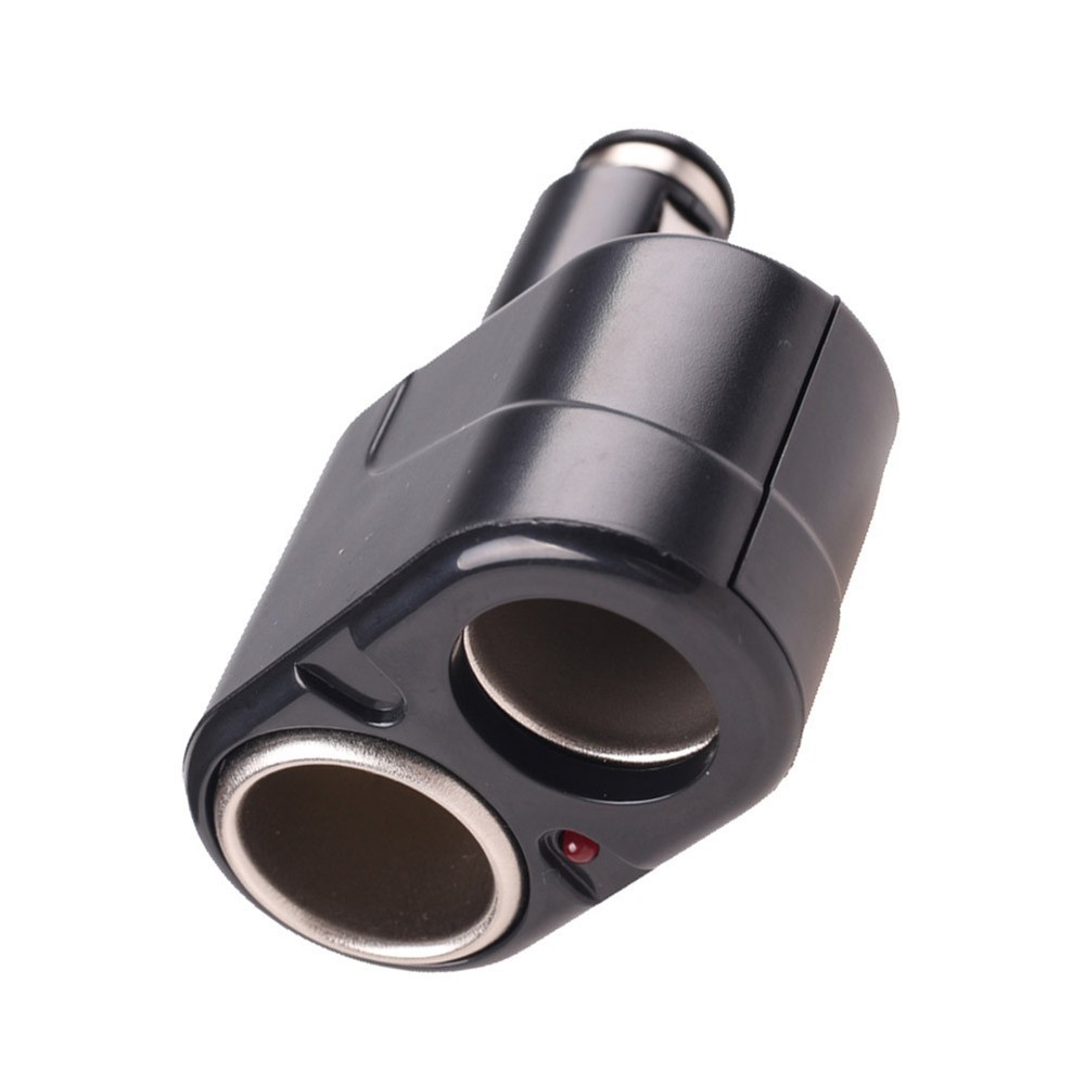 Split Car Socket Adapter with Dual Charging Ports for Mobile and Accessories