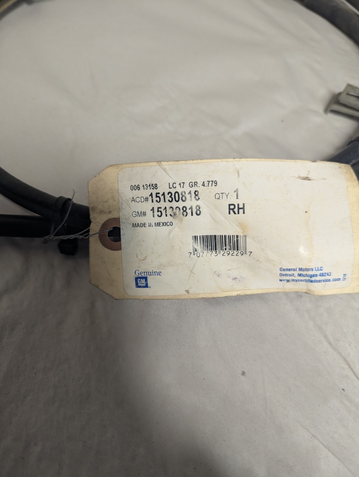 OEM GM Brake Cable 15130818 UNUSED NOS FREE SHIPPING