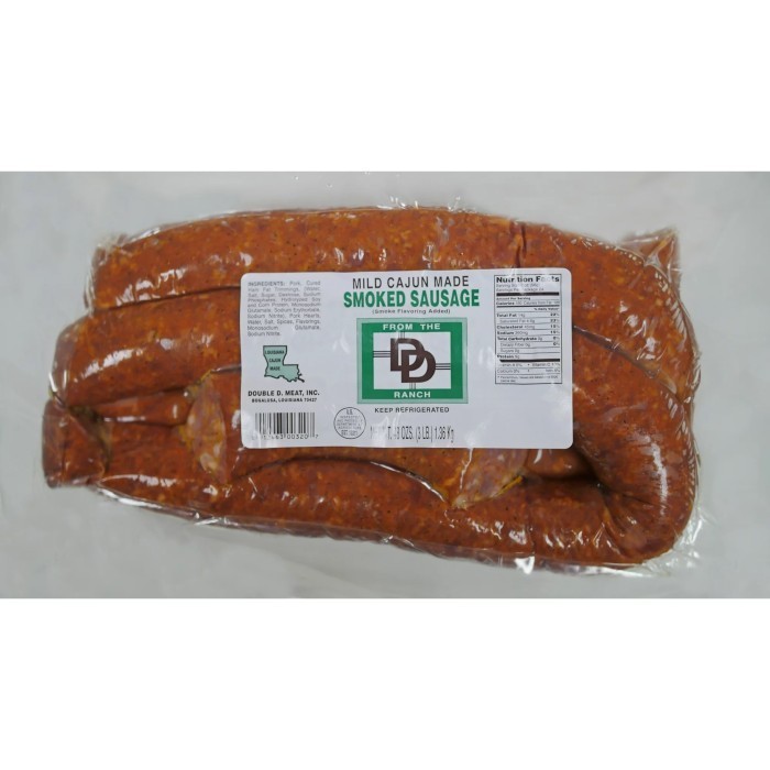 Double D Mild Cajun Smoked Sausage 48 Oz