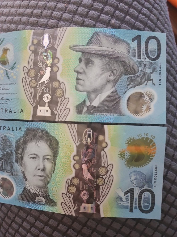 Australia 10dollar Uncirculated Polymer Banknote. Beautiful Note