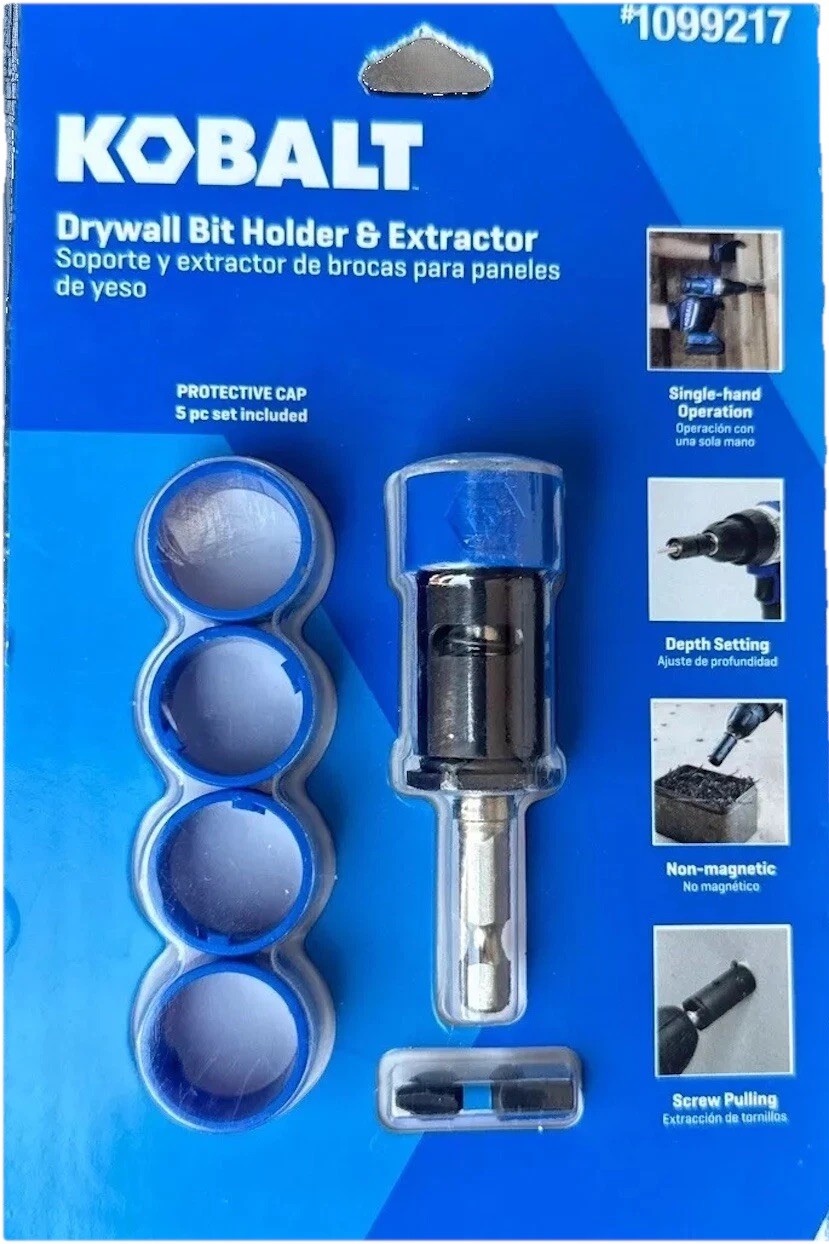 Kobalt drywall bit holder and extractor 1099217 single hand operation {AA}