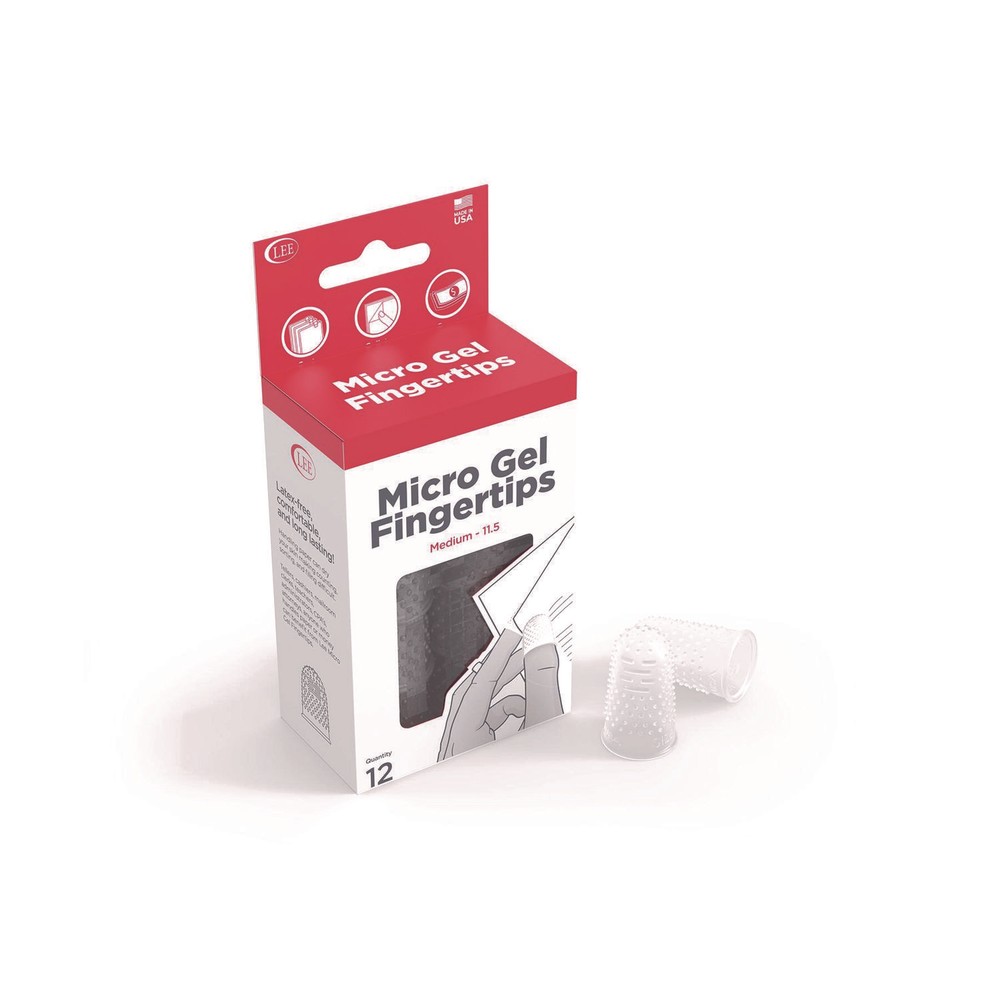 Micro-Gel Fingertips, Size 11.5, Medium, Clear, 12/Pack