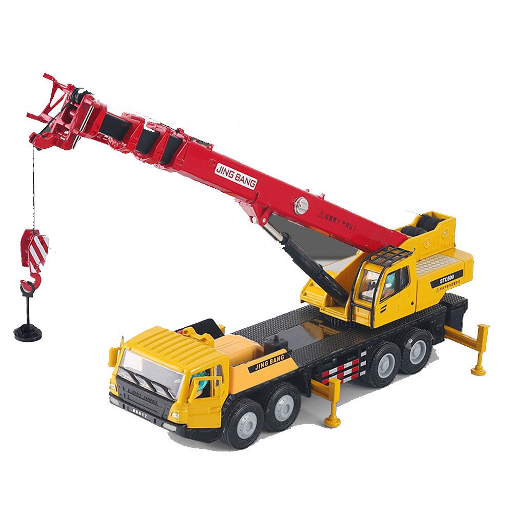 1:50 Mega Crane Truck Toy Diecast Construction Vehicle Kids Toys for Boys Red