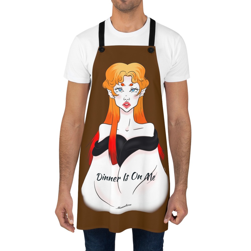 Dinner is on me | Anna | Brown | Apron (AOP) Kitchen | Kitchen Apron