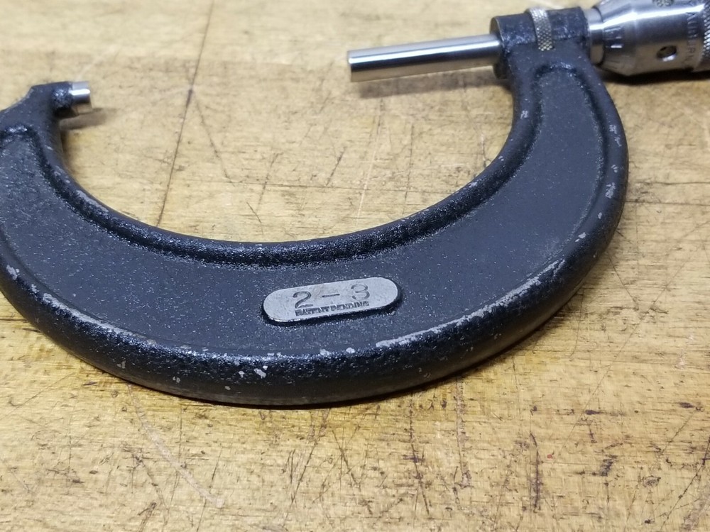 Central Tool 2-3" Outside Diameter Micrometer Ratchet Stop Unique Head